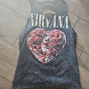 NIRVANA Heart Shaped Box Cut Up Tee, Sz M